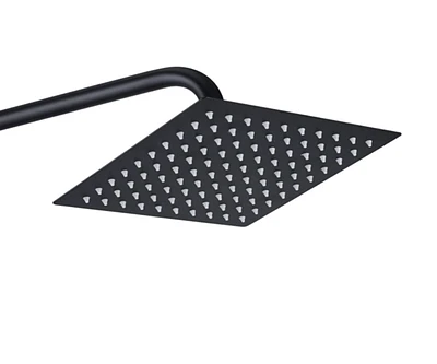 DROP Bath and Kitchen 8" x 8" Square Rainfall Shower Head  in Black Color - DR091036