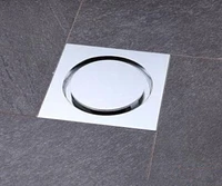 DROP Bath and Kitchen DR091053 Invisible series Shower Floor Drain in Chrome