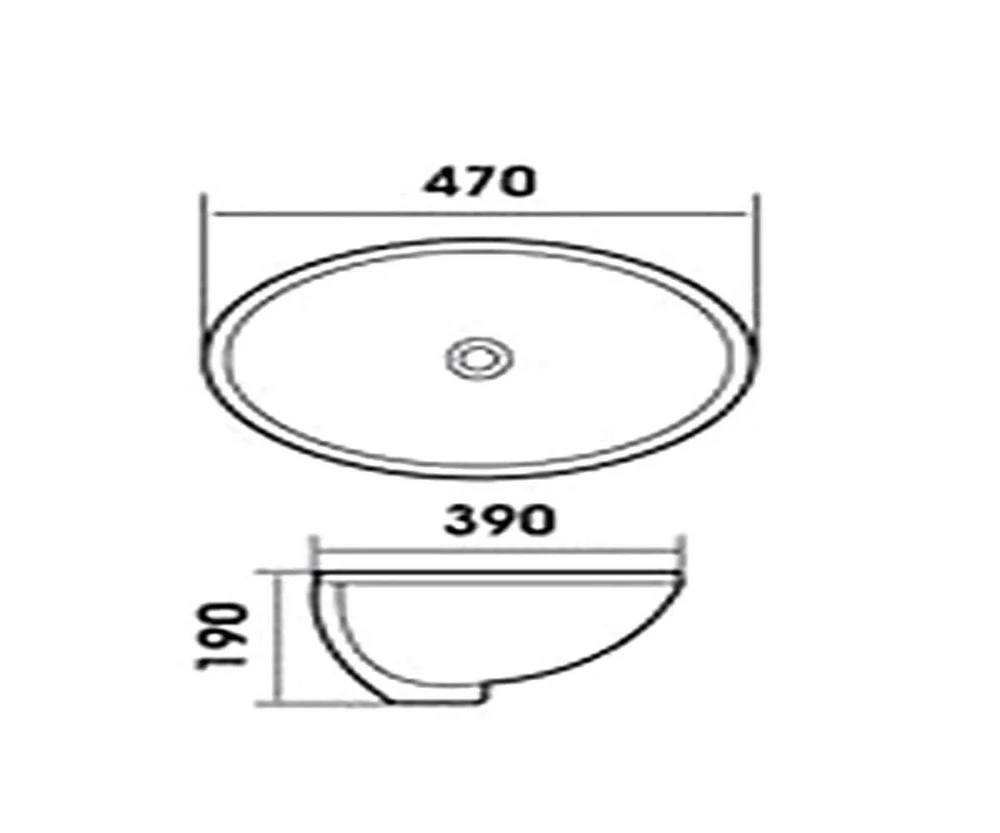 DROP Bath and Kitchen DR091056 Undermount Bathroom Sink