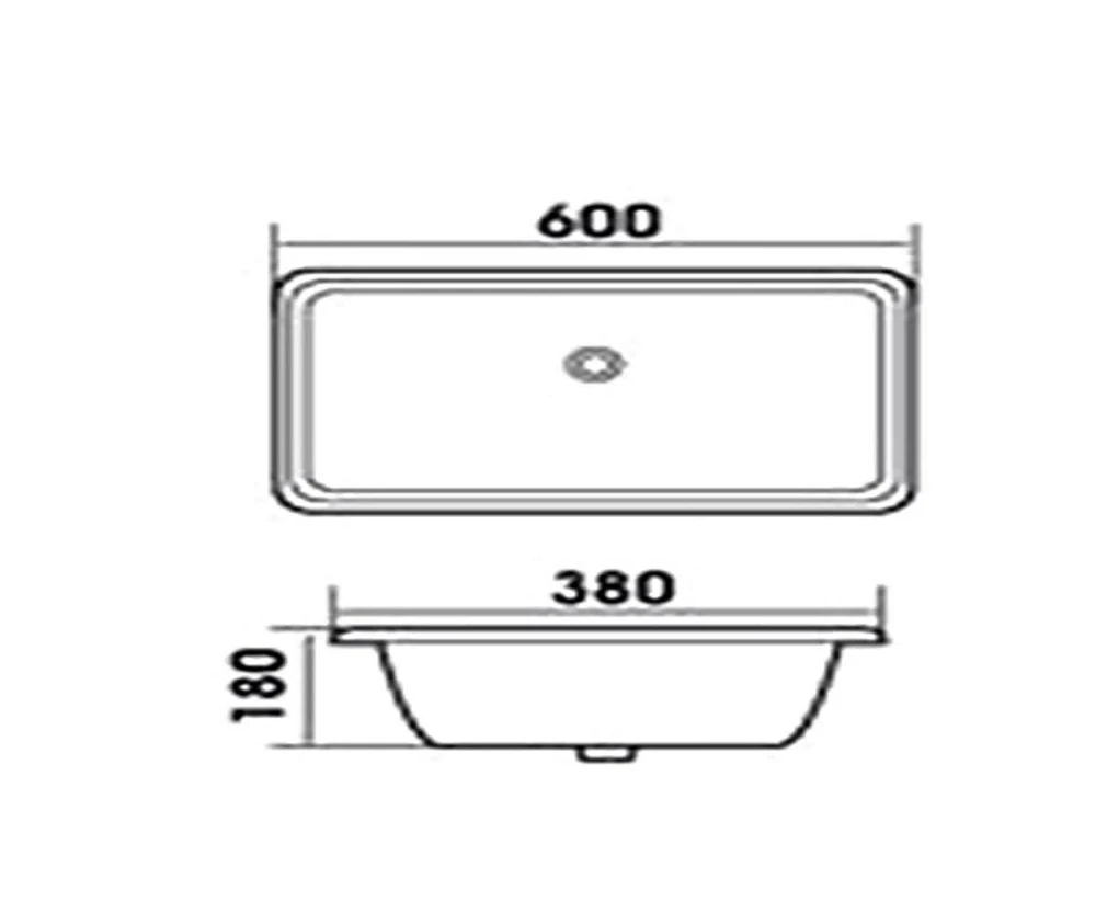 DROP Bath and Kitchen DR091062 Undermount Bathroom Sink