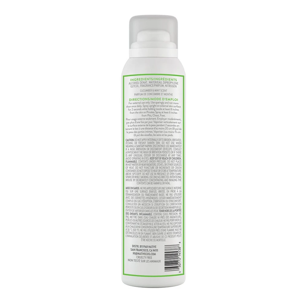 Native – Désodorisant pour le corps Concombre & menthe – 99 G
