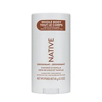 Native Whole Body deodorant, Coconut & Vanilla 65g