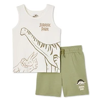Jurassic Park Toddler Boys' Tank 2-Piece Set, Sizes 2T-5T