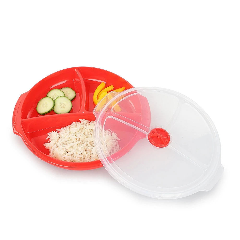 Assiette compartimentée à 3 sections