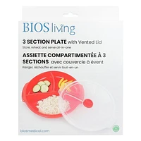 Assiette compartimentée à 3 sections