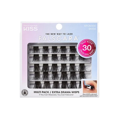 Kiss Falscara - Multi Pack Extra Drama Wisps - 30 Falscara Wisps, Kiss Falscara Wisps