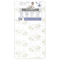 Rêve sur Moi 2-en-1 Respirant Crépuscule 5" Printemps Bobine Berceau et Enfant en bas Âge Lit Matelas avec Réversible Conception ,Modèle # BR-80