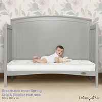 Rêve sur Moi 2-en-1 Respirant Crépuscule 5" Printemps Bobine Berceau et Enfant en bas Âge Lit Matelas avec Réversible Conception ,Modèle # BR-80