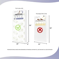 Rêve sur Moi 2-en-1 Respirant Crépuscule 5" Printemps Bobine Berceau et Enfant en bas Âge Lit Matelas avec Réversible Conception ,Modèle # BR-80