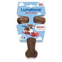 Lumabone Bacon-Flavored Wishbone Dog Chew Toy, Small, Durable dog chew toy