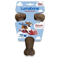 Lumabone Bacon-Flavored Wishbone Dog Chew Toy, Medium, Durable dog chew toy