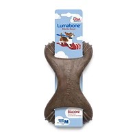 Lumabone Bacon-Flavored Dental Dog Chew Toy, Medium, Durable dog chew toy