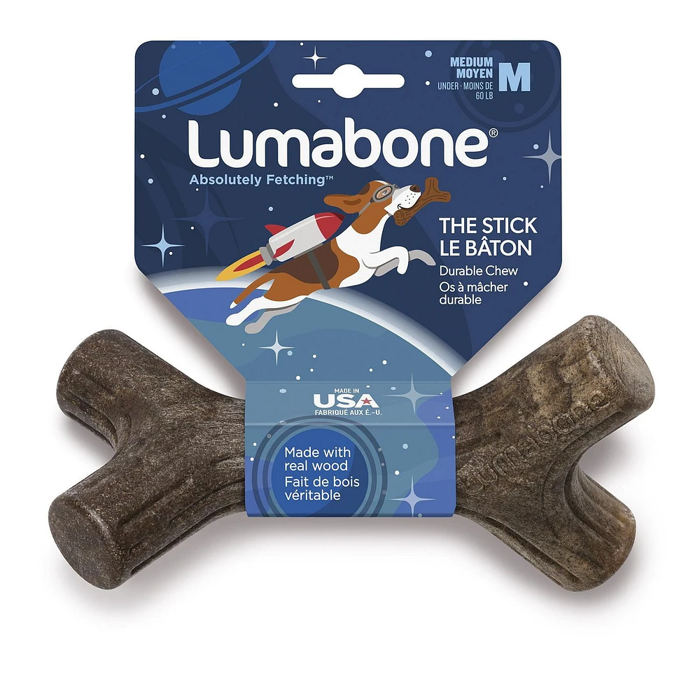 Lumabone Stick Dog Chew Toy, Medium, Durable dog chew toy