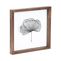 Uniek DesignOvation Flutters Framed Botanical Printed Glass Art 1 