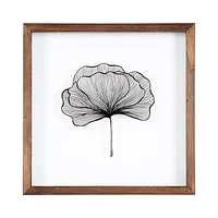 Uniek DesignOvation Flutters Framed Botanical Printed Glass Art 1 