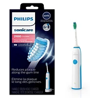 Philips Sonicare DailyClean Clean 2100 Sensitive Rechargeable Electric Toothbrush, HX3211/12, Up to 3x more plaque removal