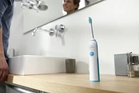 Philips Sonicare DailyClean Clean 2100 Sensitive Rechargeable Electric Toothbrush, HX3211/12, Up to 3x more plaque removal