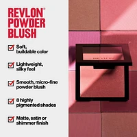 Revlon Powder Blush, Silky, Buildable Colour, 5g