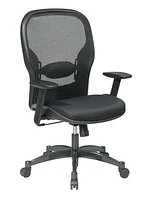 Office Star Products Professional Black Breathable Mesh Back Chair with Mesh Fabric Seat