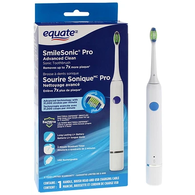 Equate SmileSonic Pro Advanced Clean Sonic Toothbrush, SmileSonic Pro