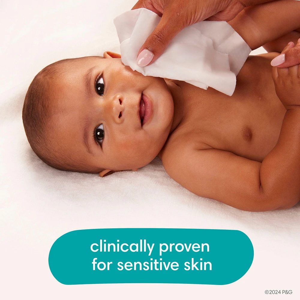 Lingettes pour bébés Pampers Sensitive, éprouvées en clinique, à base d’eau, hypoallergéniques et non parfumées, total de 1008 lingettes pour bébés (12X emballages rabattables)
