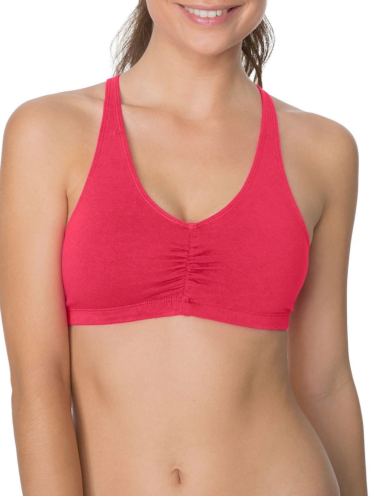 Fruit of the Loom Women's 3-Pack Built-Up Sports Bra, Sizes 34, 36, 38, 40, 42