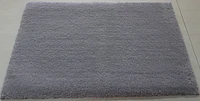 Hometrends 3K Solid Light Grey Polyester Bathrug, 20"x32",Anti-Skid Bathrug