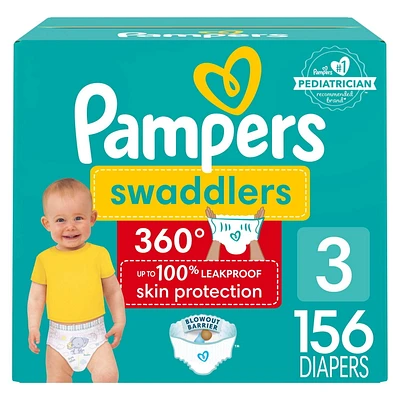 Pampers Swaddlers 360 Pull-On Diapers, Size 3 to 6 (16-35+ lbs), for up to 100% Leakproof Skin Protection