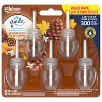 Glade Plugins® Air Freshener Oil Refill, Cashmere Woods, 5 Refills