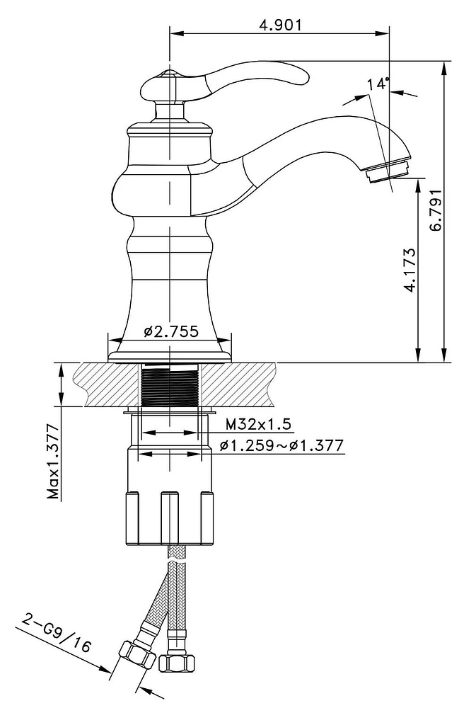 American Imaginations -in. W Above Counter White Bathroom Vessel Sink Set For 1 Hole Left Faucet AI