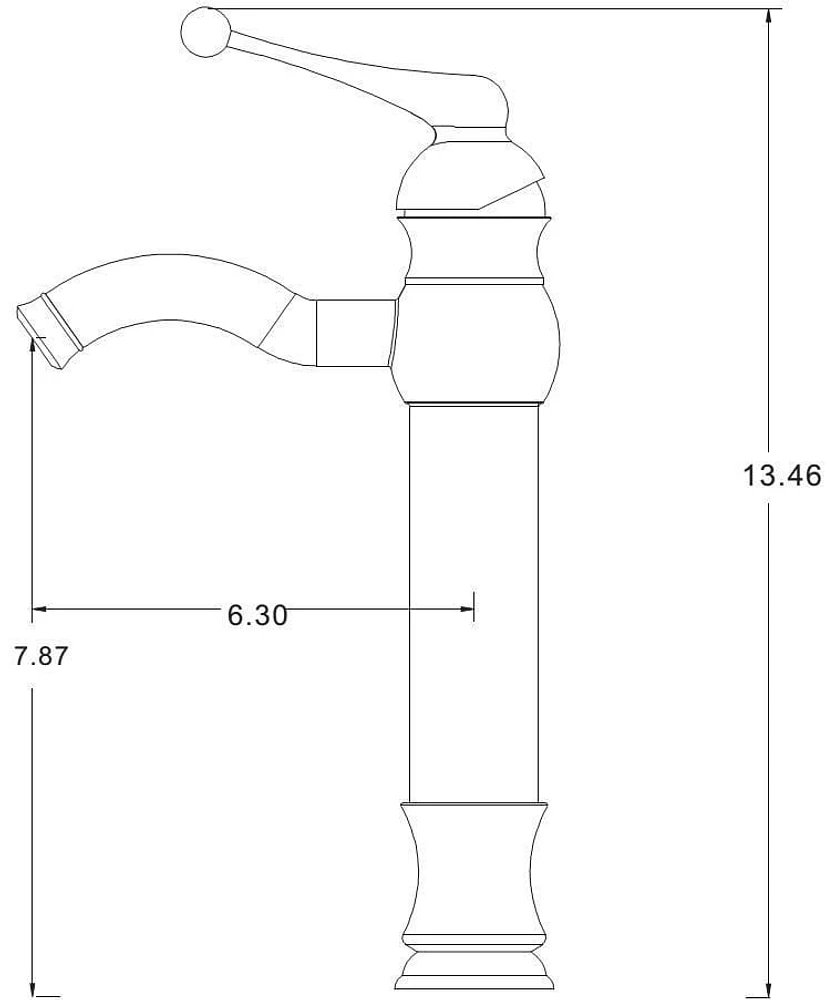 American Imaginations -in. W Above Counter White Bathroom Vessel Sink Set For Deck Mount Drilling AI