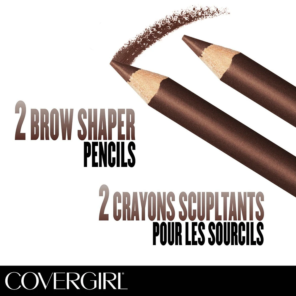 COVERGIRL Easy Breezy Brow Fill + Define Brow Pencil, Sharpener Included, Long-Lasting, Deeply Pigmented, Blendable Formula, 100% Cruelty-Free, Sharpener Included