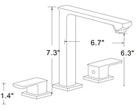 American Imaginations -in. W Above Counter White Bathroom Vessel Sink Set For 3H8-in. Center Faucet AI