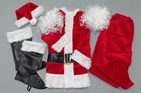 Holiday Time Santa Suit Set, Red/White