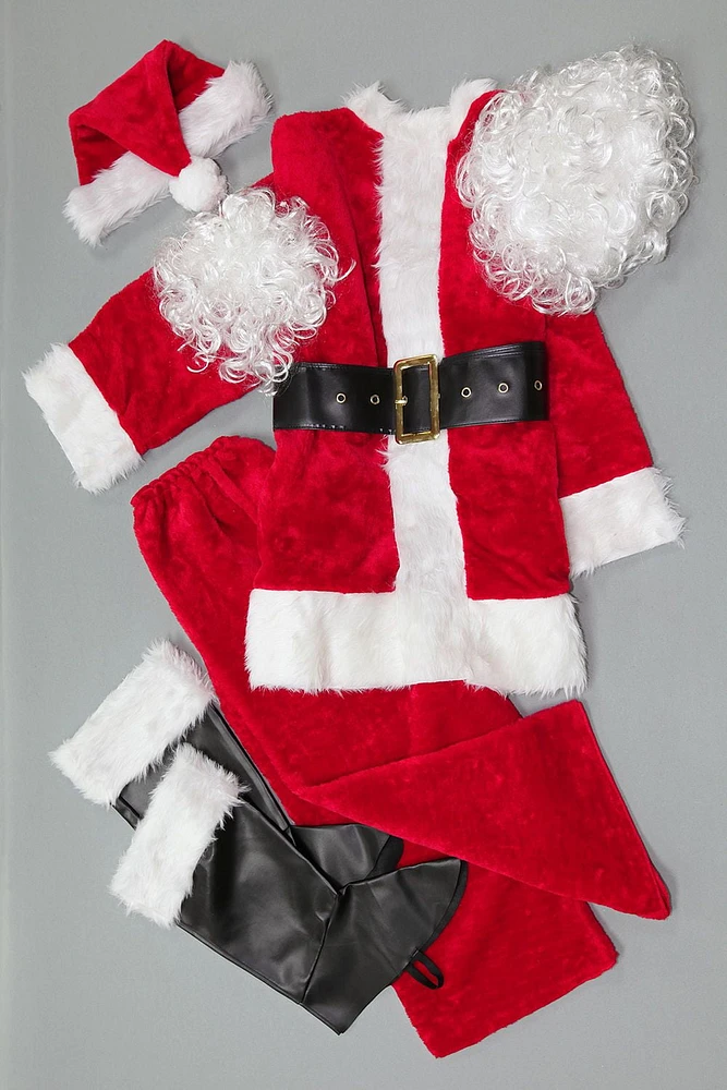 Holiday Time Santa Suit Set, Red/White