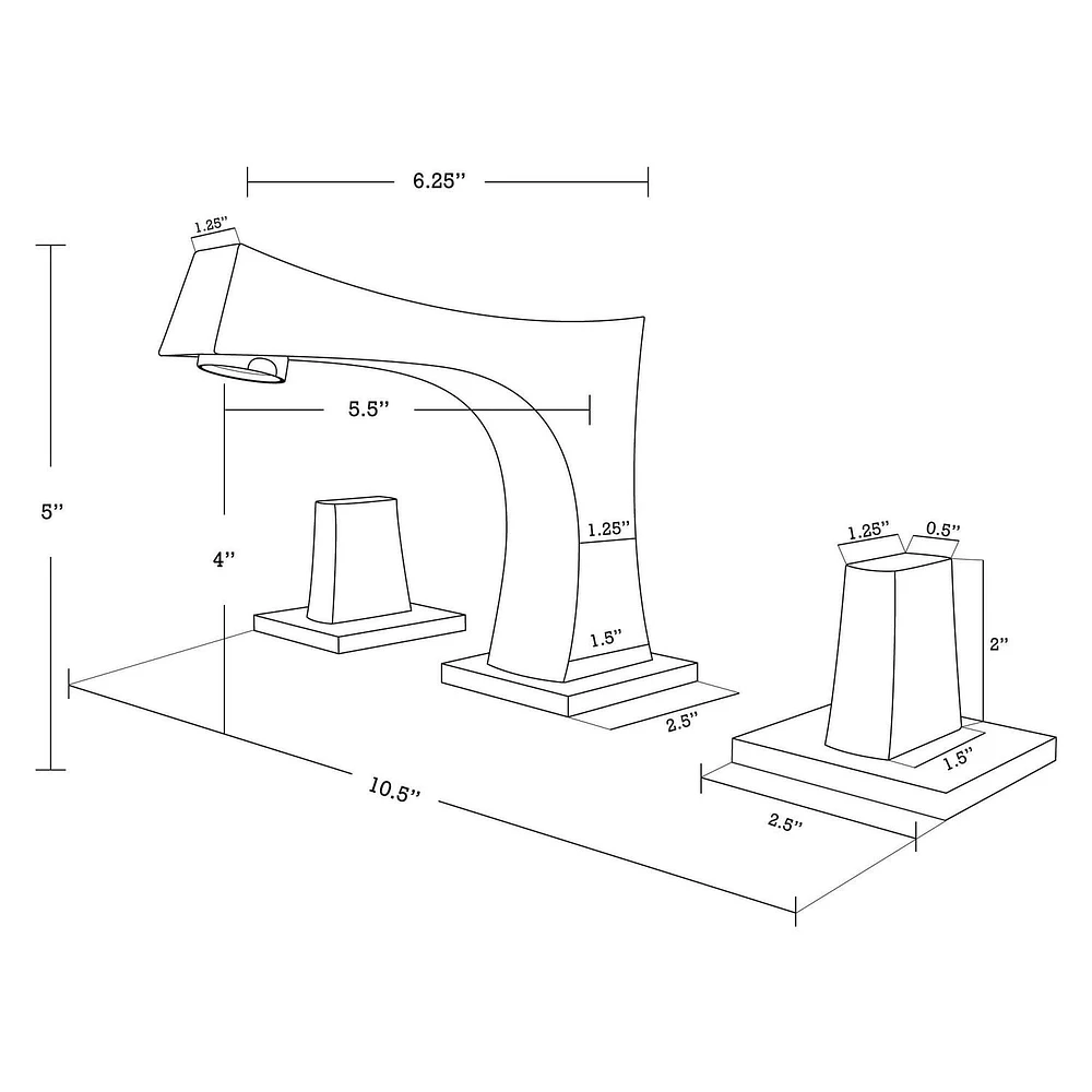 American Imaginations 16.25-in. W Wall Mount White Bathroom Vessel Sink Set For 3H8-in. Left Faucet AI