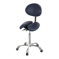 Master Massage Berkeley Ergonomic Split Seat Style Backrest Saddle Stool with Two Tilting option Royal Blue