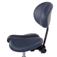 Master Massage Berkeley Ergonomic Split Seat Style Backrest Saddle Stool with Two Tilting option Royal Blue