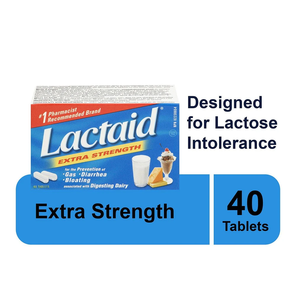 Lactaid Extra Strength Tablets, 40 Count