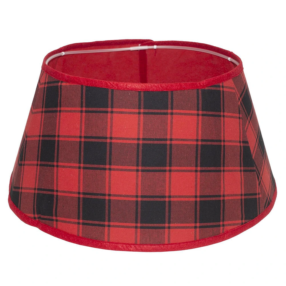 Holiday Time Plaid Stand Band™ Tree Stand Collar, Red