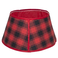 Holiday Time Plaid Stand Band™ Tree Stand Collar, Red