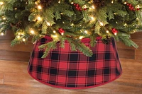 Holiday Time Plaid Stand Band™ Tree Stand Collar, Red