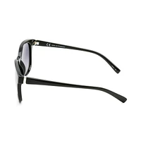 Lunettes de soleil œil de chat polarisées noires pour femme Time & Tru