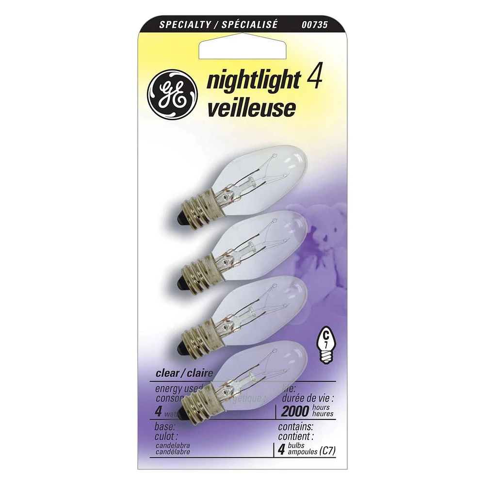 GE Nightlight Clear 4 pack