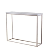 Orinoco White MDF Console Table with Chromed Steel Base