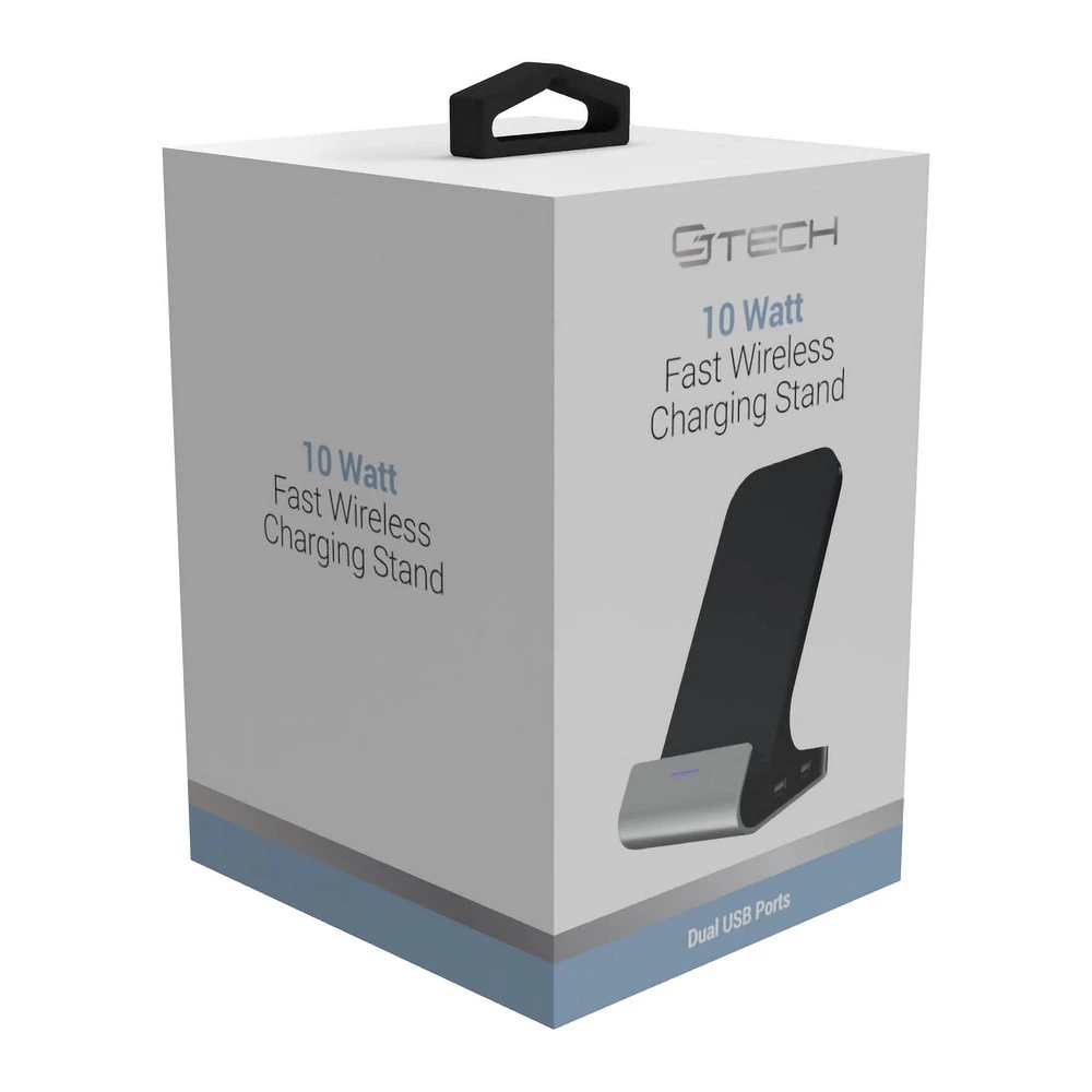 CJ Tech 10-Watt Qi Fast Charging Stand - Black