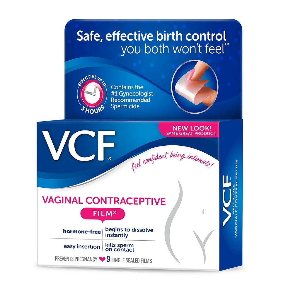 VCF Vaginal Contraceptive Film, 9 single sealed films