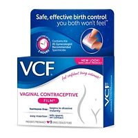 VCF Vaginal Contraceptive Film, 9 single sealed films