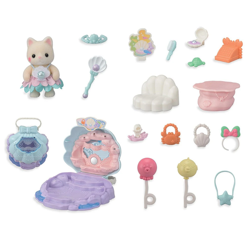 Calico Critters Baby Mermaid Shop, Dollhouse Playset with Figure and Accessories