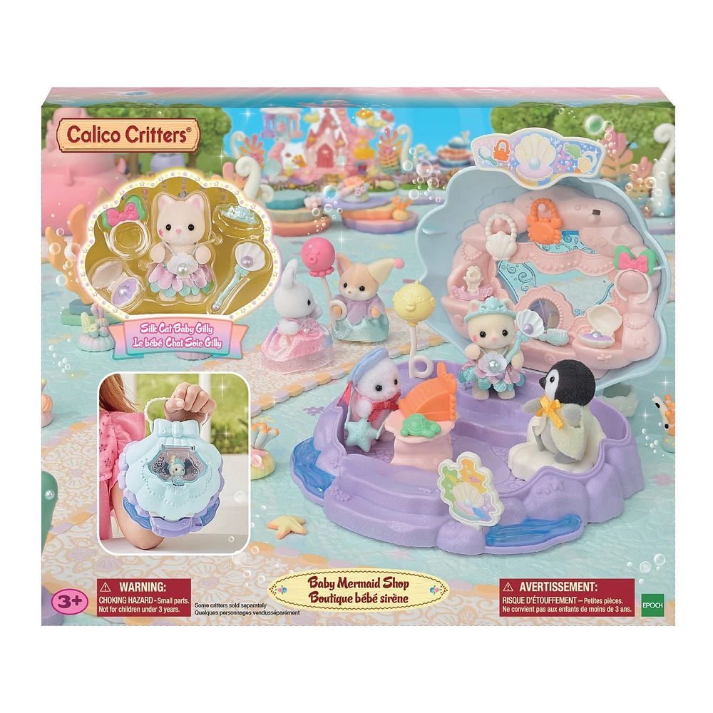 Calico Critters Baby Mermaid Shop, Dollhouse Playset with Figure and Accessories